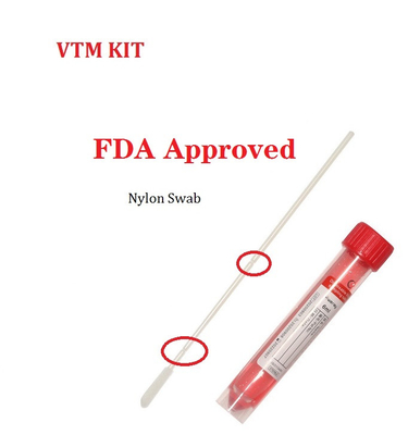Palillo de nylon oral nasal VTM Kit Sterilization Packaging de la esponja