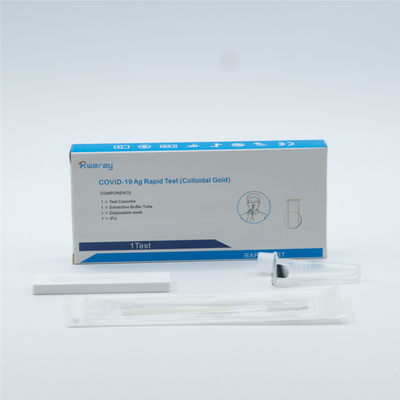 Prueba coloidal Covid del antígeno del oro del immunoensayo no invasor 19 equipos de la prueba