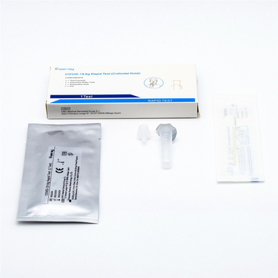 Paquete de autoprueba del oro del ISO 13485 de Covid 19 de los equipos coloidales de la prueba solo