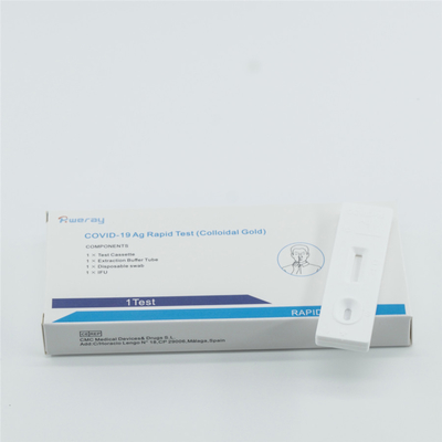 Prueba coloidal Covid del antígeno del oro del immunoensayo no invasor 19 equipos de la prueba