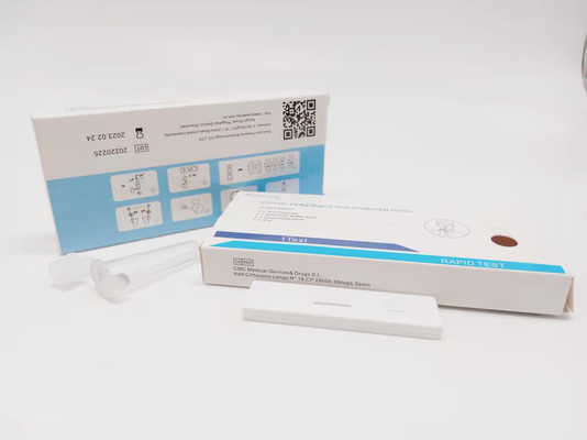 Paquete de autoprueba del oro del ISO 13485 de Covid 19 de los equipos coloidales de la prueba solo